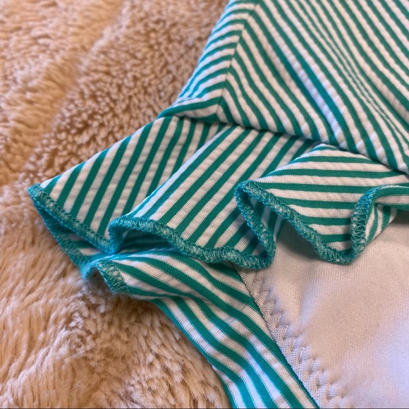 NWT SEEA turquoise/white ruffle bikini bottom S - Picture 4 of 5